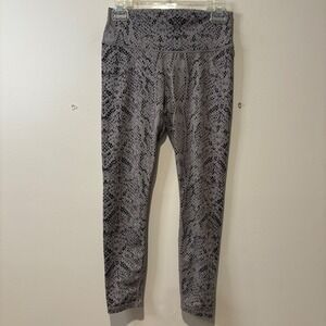 Varley Women's‎ High-Waisted Snakeskin Print Leggings Athletic Workout Small